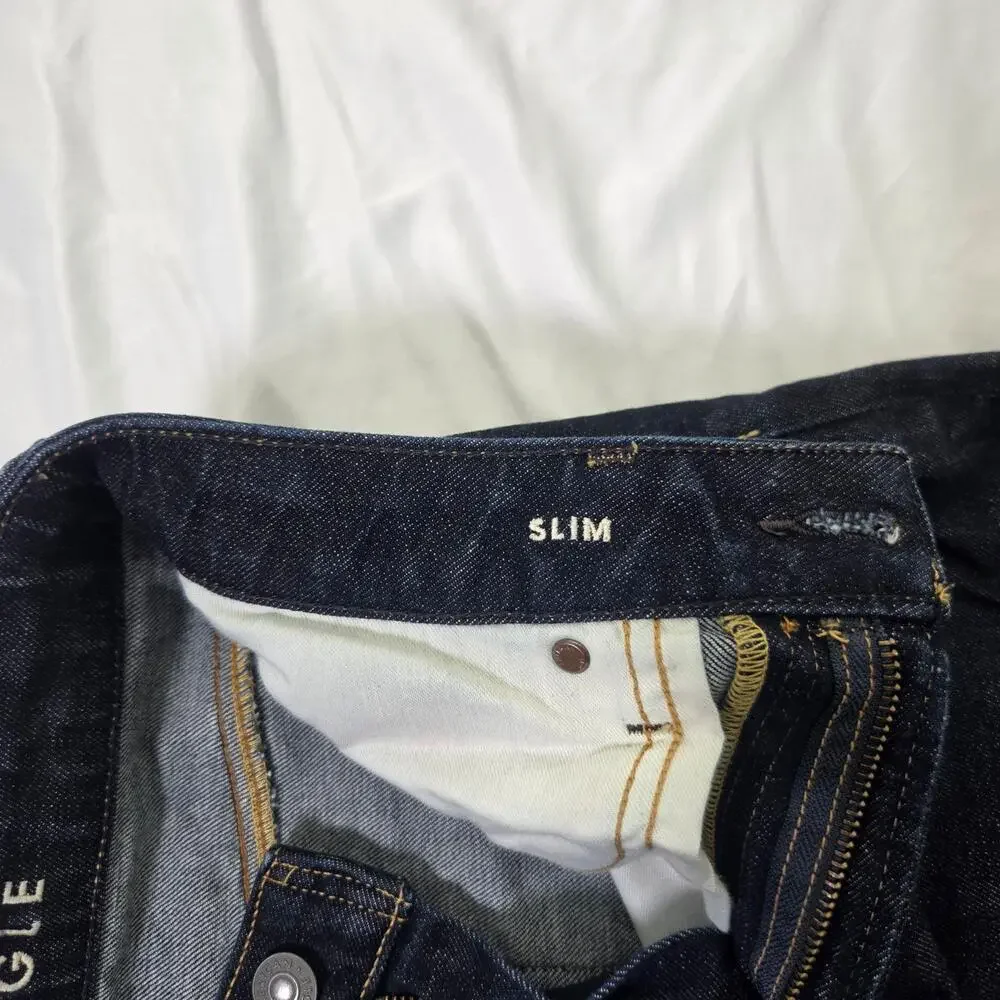 American Eagle Jeans Mens 30x30 Dark Wash Blue Denim Slim Next Level Airflex